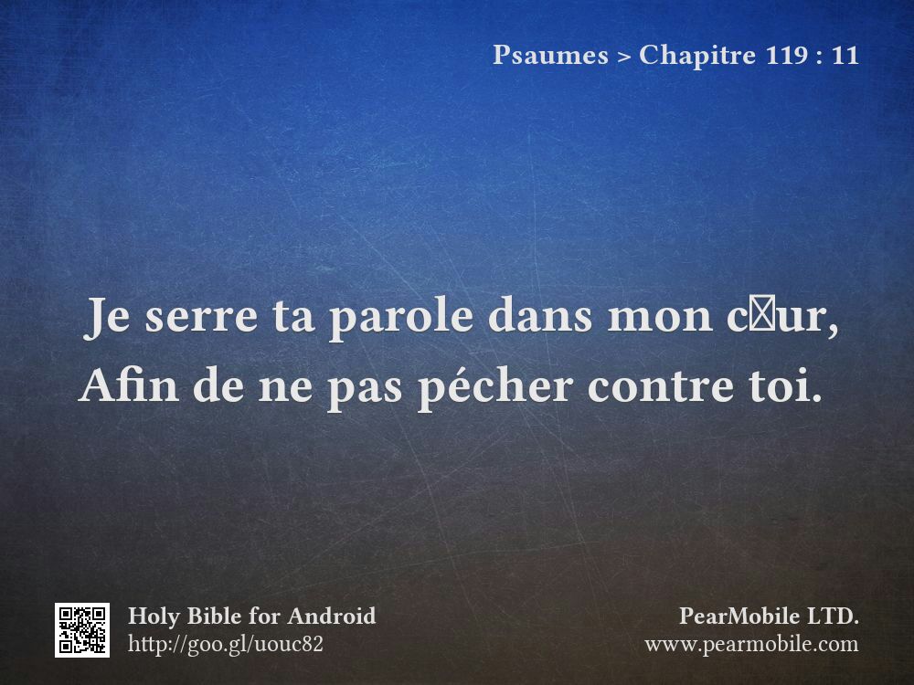 Psaumes, Chapitre 119:11